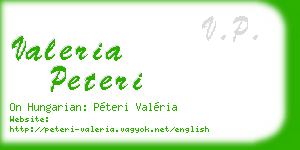 valeria peteri business card